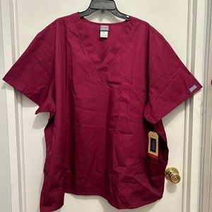 NWT Cherokee Burgundy Scrub Top Size 3XL